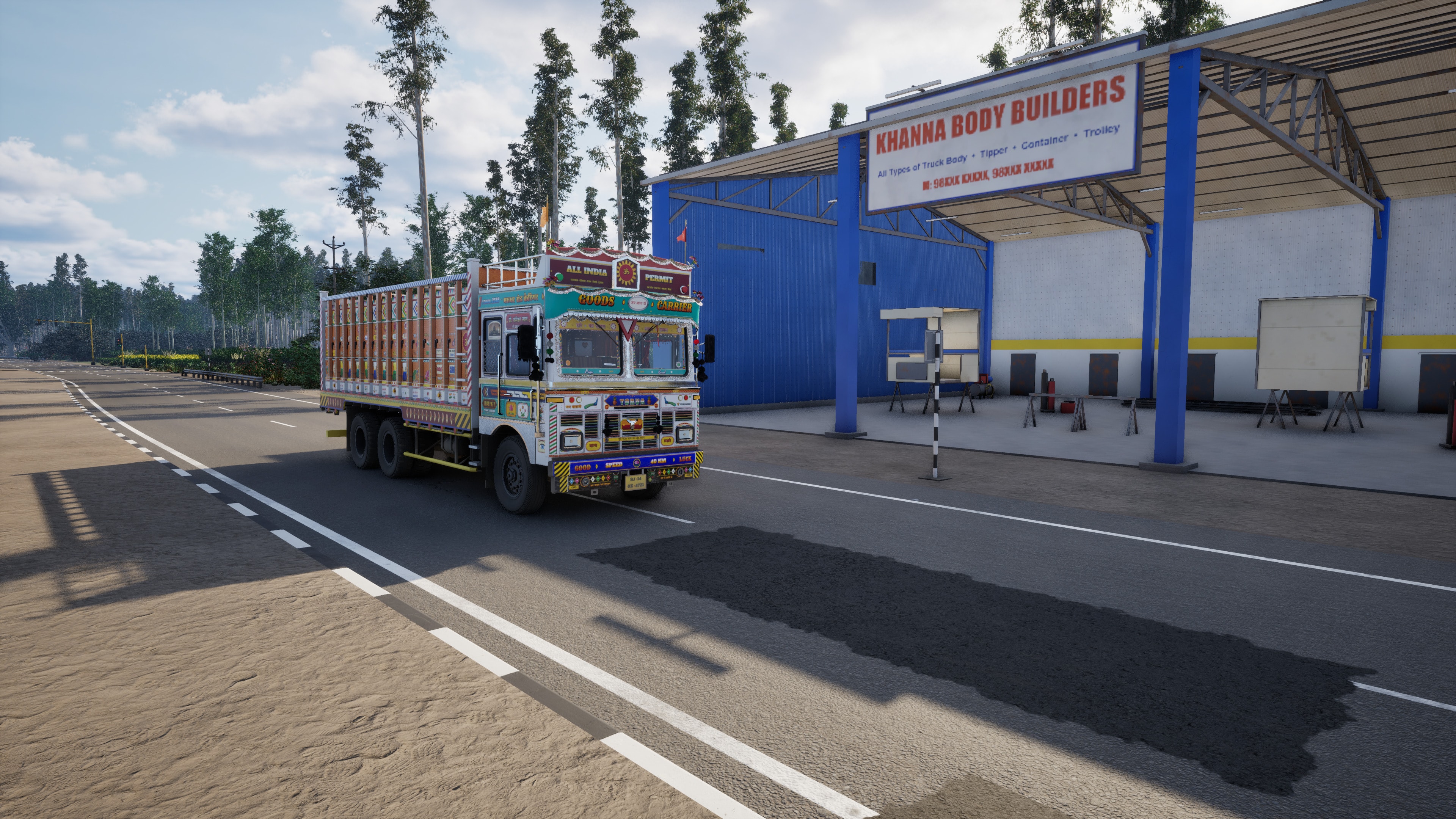 A truck body builder's workshop